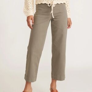 Marine Layer Bridget Crop Pant: Green 4